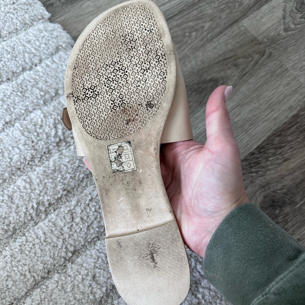 Tory Burch Melinda Slide Sandal Tan Beige 9 - Picture 5 of 9